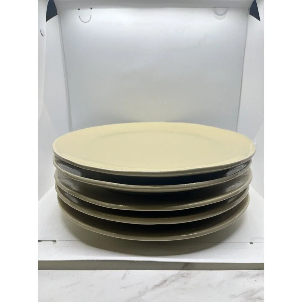 Pottery Barn Studio Putty Dinner Plates Set Barbara Eigen Dining Dishes Lot Of 5
